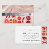 Silver Marble Pink Diamond Coach Visitekaartje (Voorkant / Achterkant)