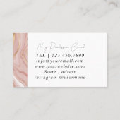 Silver Marble Pink Diamond Coach Visitekaartje (Achterkant)