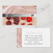 Silver Marble Pink Diamond Coach Visitekaartje (Voorkant / Achterkant)