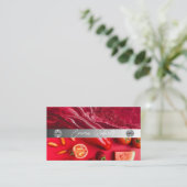 Silver Marble Pink Diamond Coach Visitekaartje (Staand voorkant)