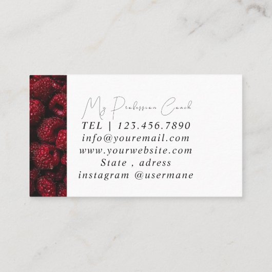 Silver Marble Pink Diamond Coach Visitekaartje (Achterkant)