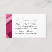 Silver Marble Pink Diamond Coach Visitekaartje (Achterkant)