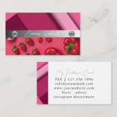 Silver Marble Pink Diamond Coach Visitekaartje (Voorkant / Achterkant)