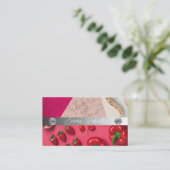 Silver Marble Pink Diamond Coach Visitekaartje (Staand voorkant)