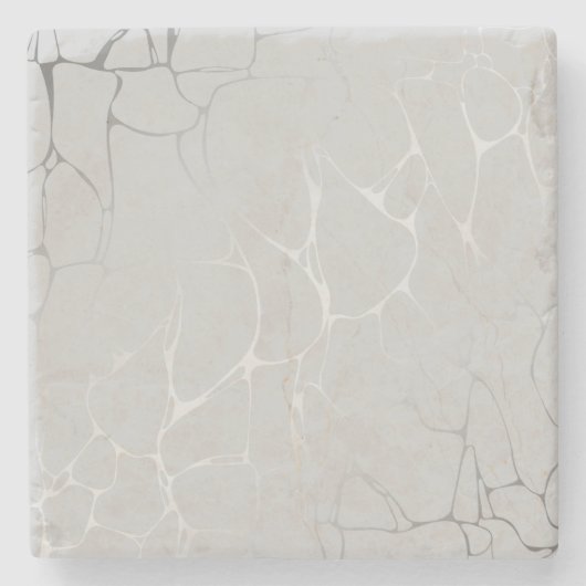 Silver Marble Stenen Onderzetter (Voorkant)