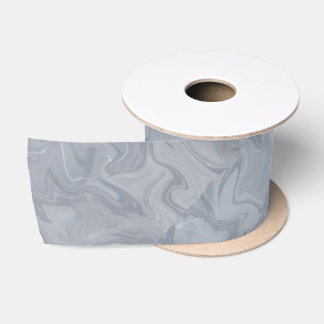 Silver Marble Waterverf Ribbon Satijnen Lint