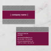 Silver Maroon Custom Elegant Visitekaartje (Voorkant / Achterkant)