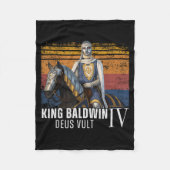Silver Mask King Baldwin Iv Golden Mask Medieval A Fleece Deken (Voorkant)