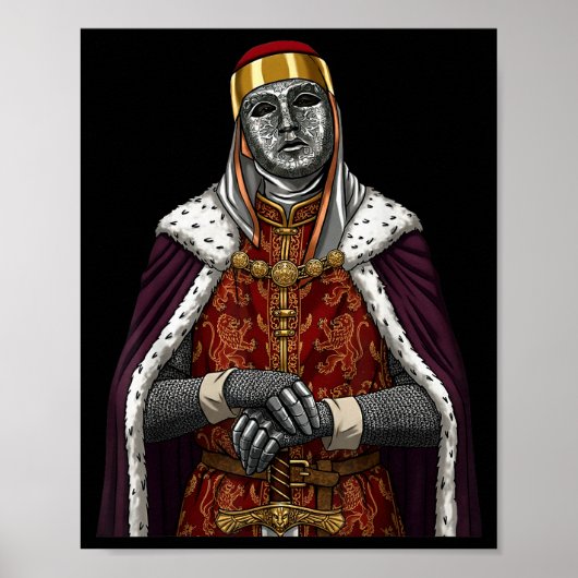 Silver Mask King Baldwin Iv Golden Mask Medieval A Poster (Voorkant)
