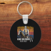 Silver Mask King Baldwin Iv Golden Mask Medieval A Sleutelhanger (Voorkant)