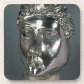 Silver mask, Roman, 1e helft van 3e eeuw AD (si Drankjes Onderzetter (Voorkant)