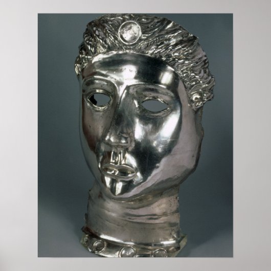 Silver mask, Roman, 1e helft van 3e eeuw AD (si Poster (Voorkant)
