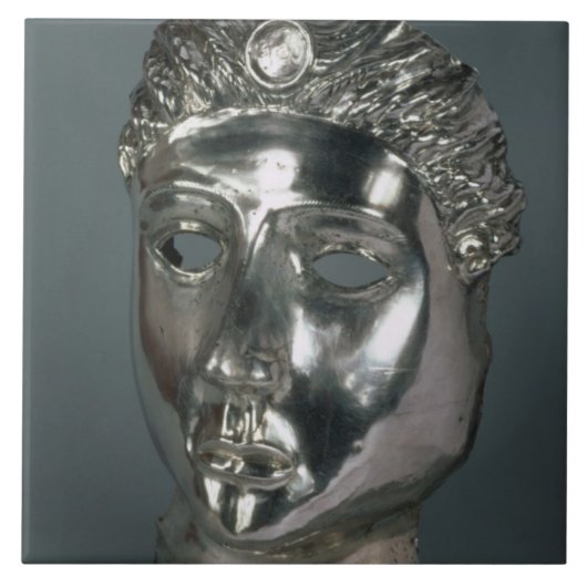 Silver mask, Roman, 1e helft van 3e eeuw AD (si Tegeltje (Voorkant)