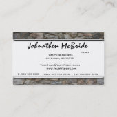 Silver Masonry Rock Logo Photo Visitekaartjes (Achterkant)