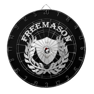 Silver masonry symbool dartbord