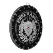 Silver masonry symbool dartbord (Voorkant Links)