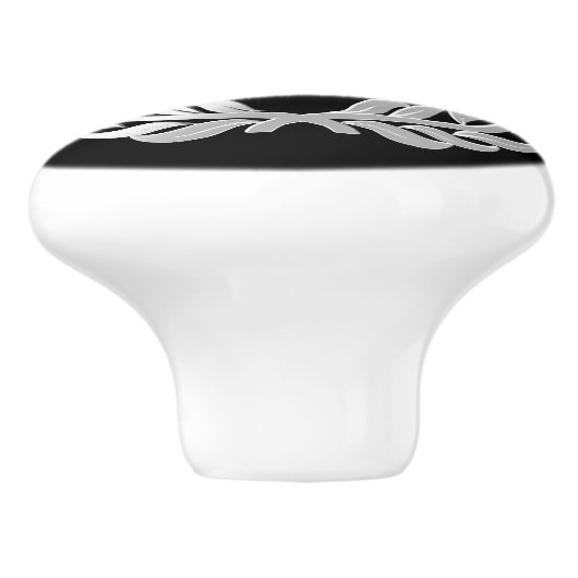 Silver masonry symbool keramische knop (Zijkant)