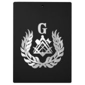 Silver masonry symbool klembord (Achterkant)