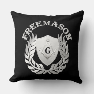Silver masonry symbool kussen