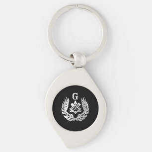 Silver masonry symbool sleutelhanger