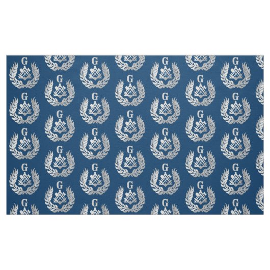 Silver masonry symbool stof (Fat Quarter)