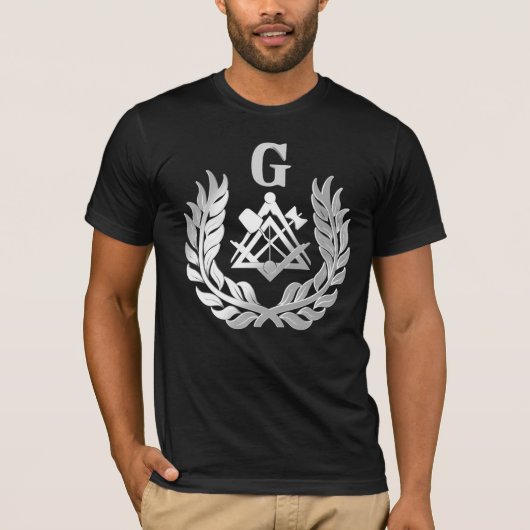 Silver masonry symbool t-shirt (Voorkant)