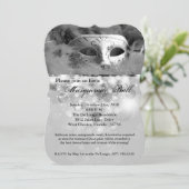 Silver Masquerade Ball Mask Costume Halloween Part Kaart (Staand voorkant)