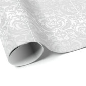 Silver Masquerade Damask Cadeaupapier (Rol Hoek)