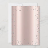 Silver Masquerade, Lace Roos Gold Quinceañera Kaart (Achterkant)