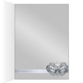 Silver Masquerade Paars Table Number Kaart (Binnen (Rechts))