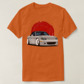 Silver Mazda Miata NB T-shirt (Design voorkant)