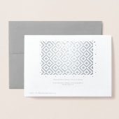 Silver Meander Pattern Season's Greetings Folie Kaarten (Met envelop)