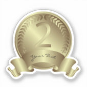 Silver Medal & Custom text Award winnaar Sticker (Voorkant)
