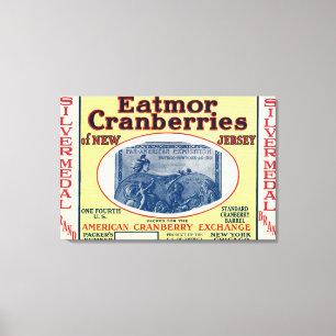 Silver Medal Eatmor Cranberries Brand Label Canvas Afdruk