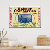 Silver Medal Eatmor Cranberries Brand Label Poster (Keuken)