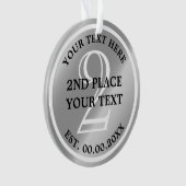 Silver Medal Ornament voor tweede-plaatsrunner omh (voorkant)