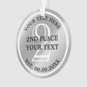 Silver Medal Ornament voor tweede-plaatsrunner omh (voorkant)