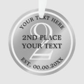 Silver Medal Ornament voor tweede-plaatsrunner omh (voorkant)