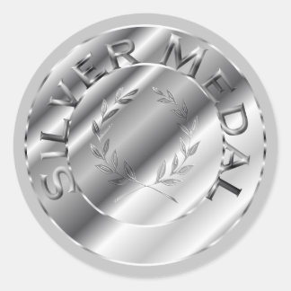 Silver Medal Ronde Sticker