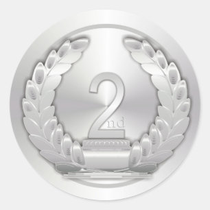 Silver Medal Ronde Sticker