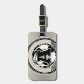 Silver Medal Soccer Monogram Letter A Bagagelabel (Voorkant verticaal)
