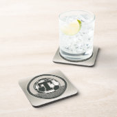 Silver Medal Soccer Monogram Letter T Bier Onderzetter (Rechterzijde)