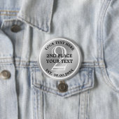 Silver Medal-toets voor 2e plaats in concurrentie Ronde Button 7,6 Cm (In situ)