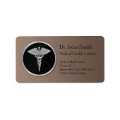 Silver Medical Caduceus - Adres Label (Voorkant)