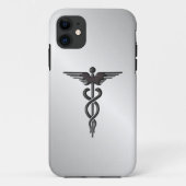 Silver Medical Caduceus Case-Mate iPhone Case (Achterkant)