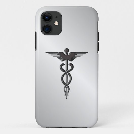 Silver Medical Caduceus Case-Mate iPhone Case (Achterkant)