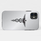 Silver Medical Caduceus Case-Mate iPhone Case (Achterkant (horizontaal))