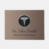 Silver Medical Caduceus - Deurmat (Voorkant)