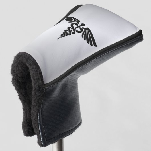 Silver Medical Caduceus Golfheadcover (3/4 voorkant)