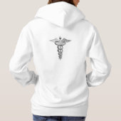 Silver Medical Caduceus Hoodie (Achterkant)